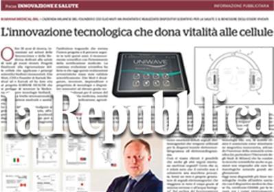 Intervista su La Repubblica: "L'innovazione tecnologica che dona vitalità alle cellule"