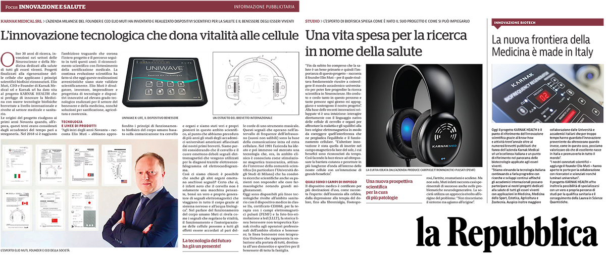 Interview on La Repubblica: 